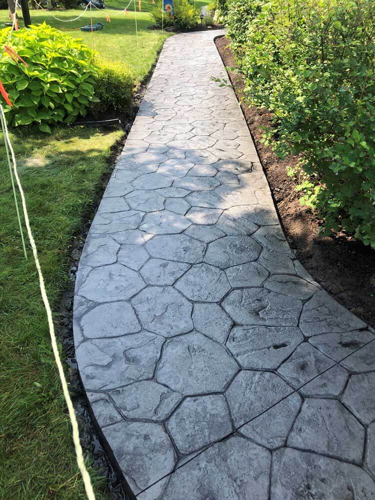 Stamped concrete sidewalk example Fort Smith