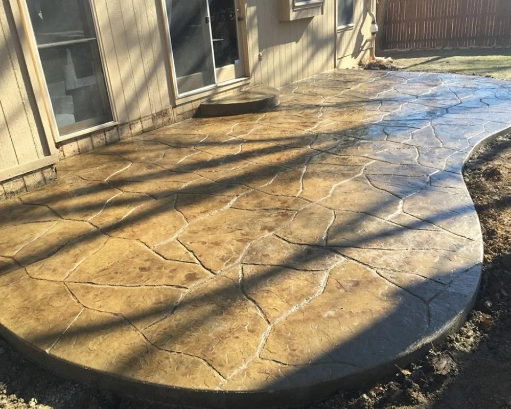 Stamped and colored concrete by Wagner Concrete Co.