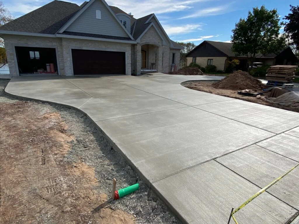 Concrete driveway installation by Wagner Concrete Co.